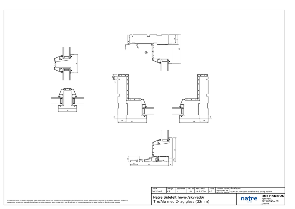 Natre GSD tre/alu SIDELYS 2-L 32mm